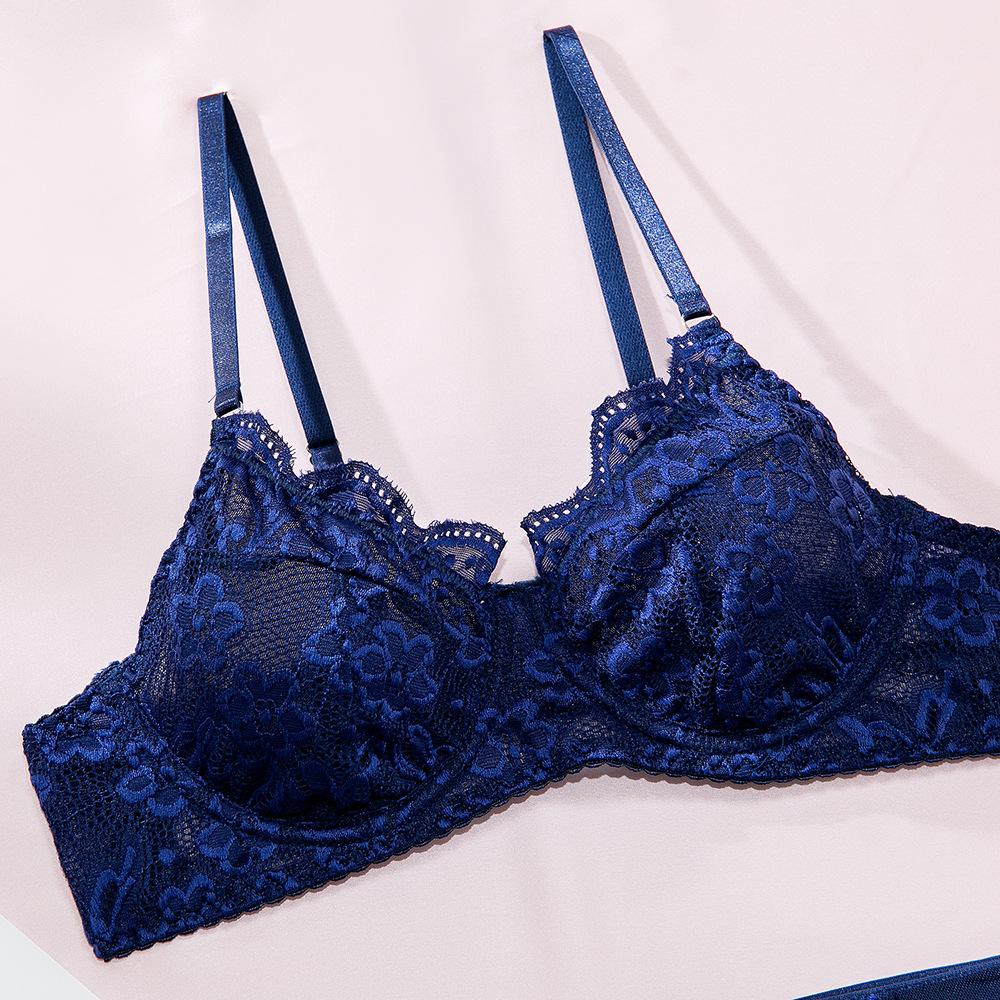 High Waist Garter Belt Lingerie Set – See-Through Hip, Sexy Sheer Design