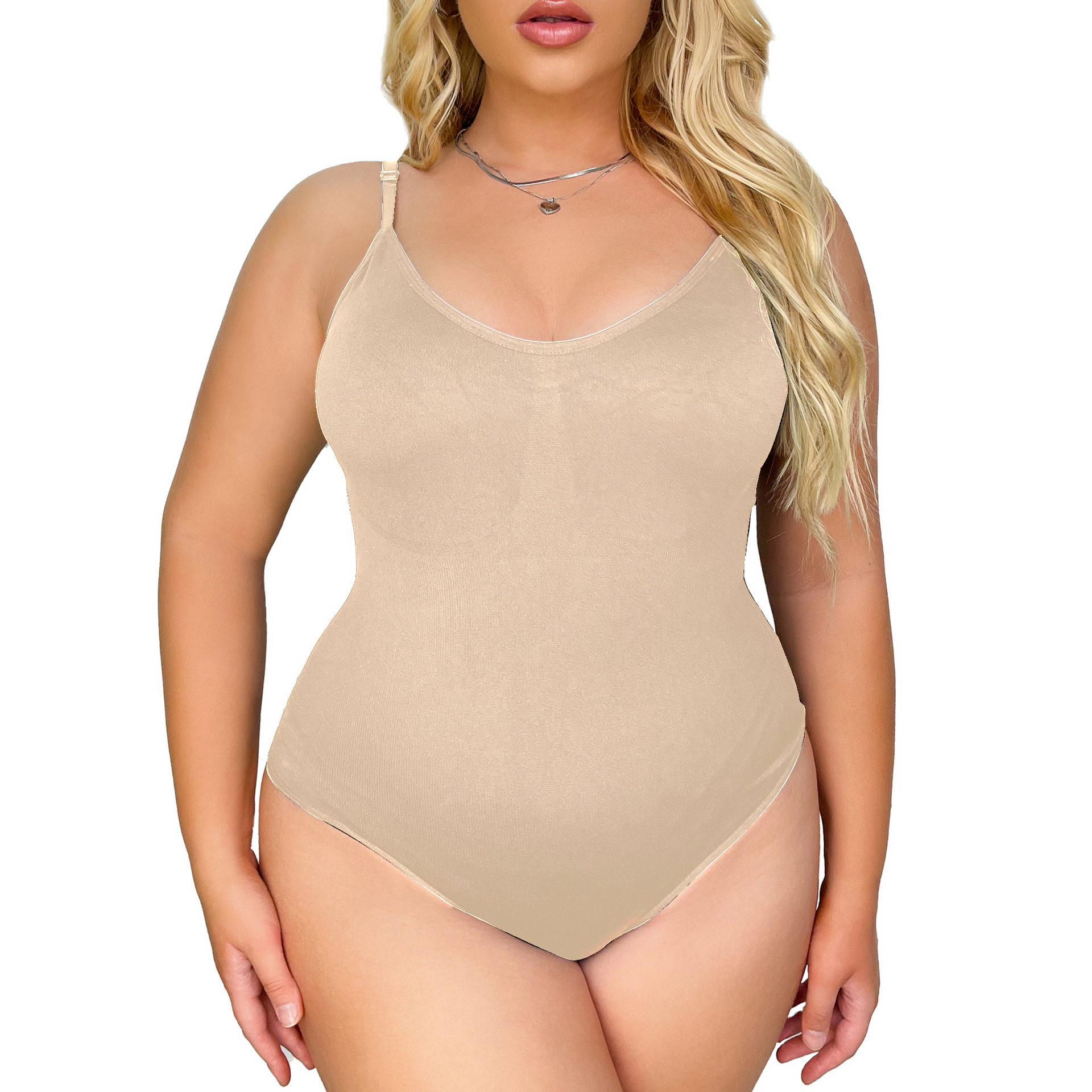 Seamless Tummy Control Suspender Jumpsuit – Triangle Style T-Shaped Tights