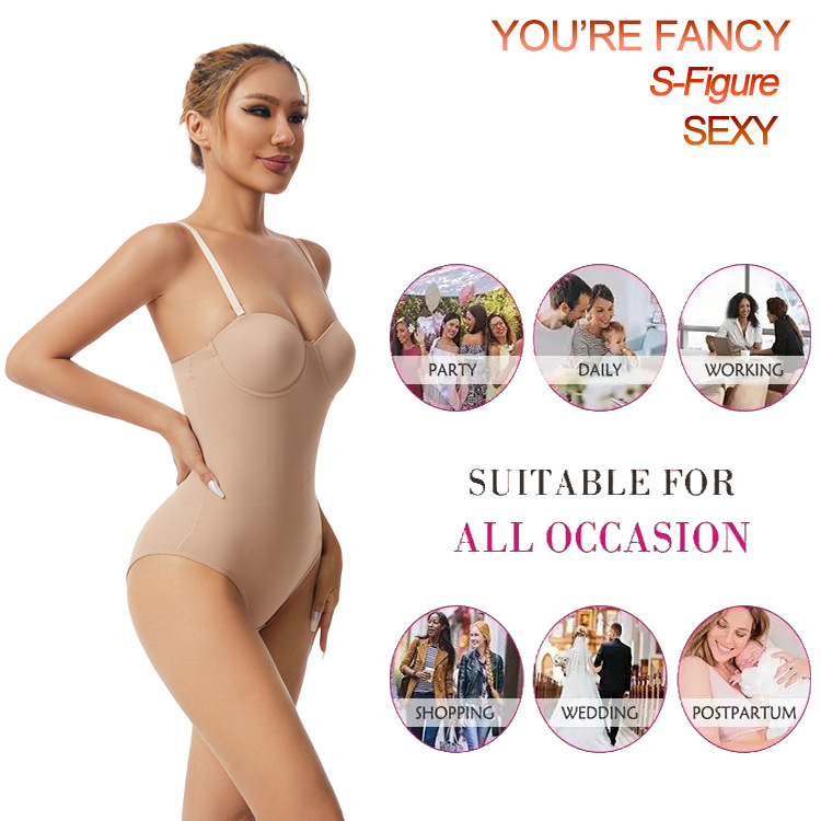 Large Size Body Shaping Jumpsuit, Strapless Dress, Special Corset With Steel Ring Bra, Seamless Abdominal Control Waistband
