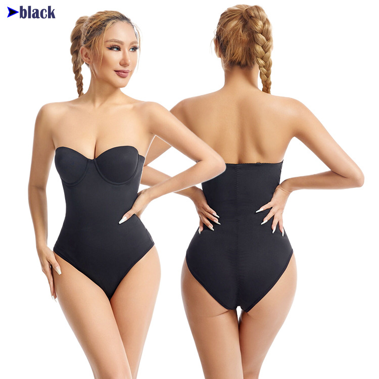 Large Size Body Shaping Jumpsuit, Strapless Dress, Special Corset With Steel Ring Bra, Seamless Abdominal Control Waistband