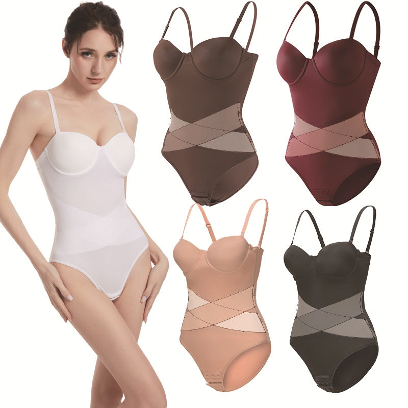 Large Size Body Shaping Jumpsuit, Strapless Dress, Special Corset With Steel Ring Bra, Seamless Abdominal Control Waistband