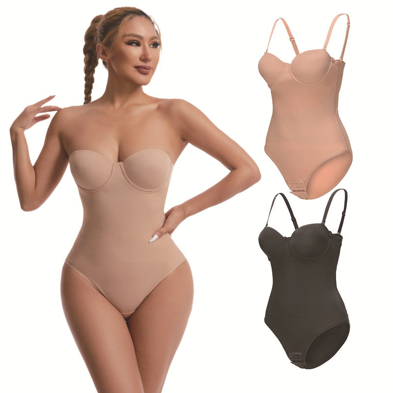 Large Size Body Shaping Jumpsuit, Strapless Dress, Special Corset With Steel Ring Bra, Seamless Abdominal Control Waistband