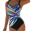 Wild V-Neck One-Piece Swimsuit – Bronzing Lace-Up Bikini