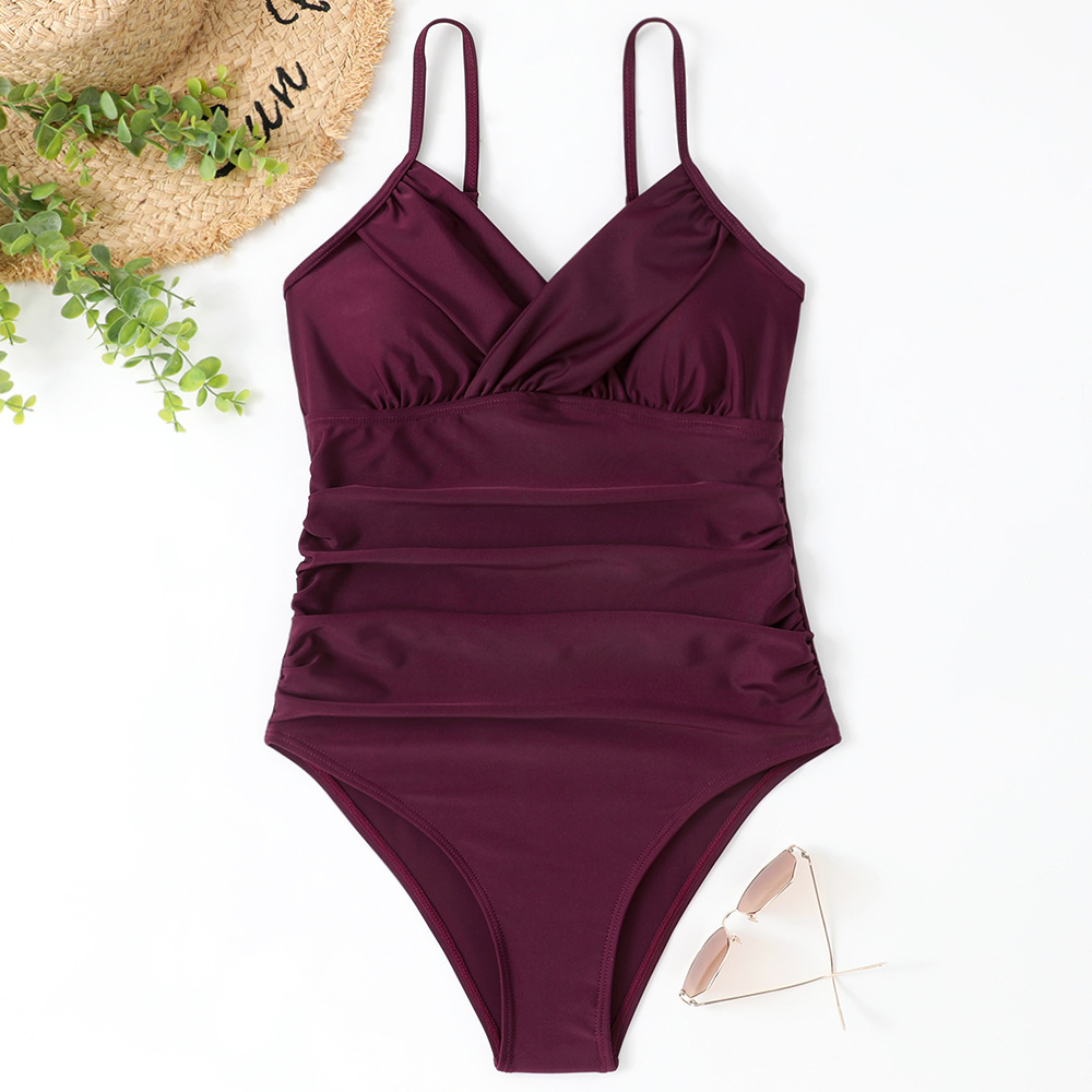 Swimsuit Sexy Plain Tight One-piece Bikini