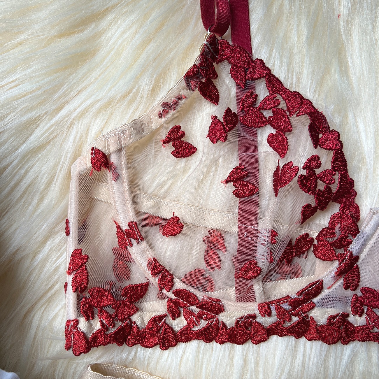 Heavy Industry Embroidery Splicing Strap Sexy Underwear Sexy Underwear Kit