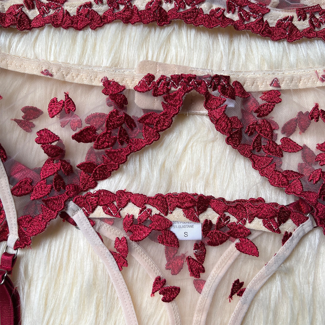 Heavy Industry Embroidery Splicing Strap Sexy Underwear Sexy Underwear Kit