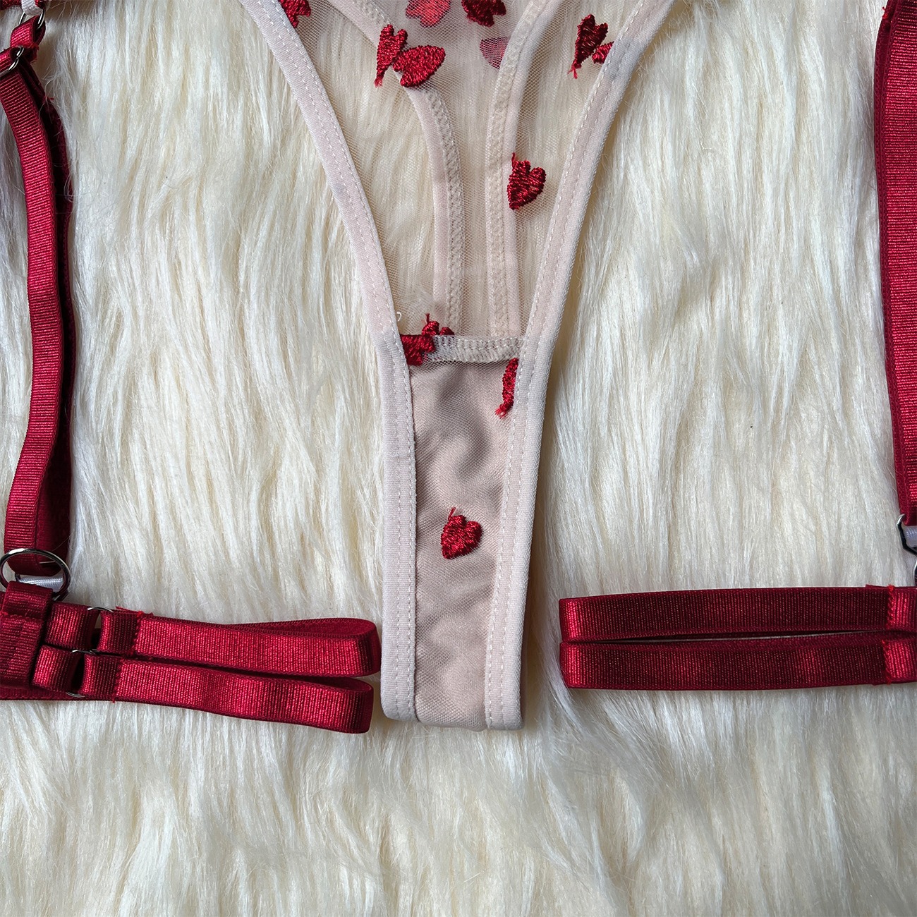 Heavy Industry Embroidery Splicing Strap Sexy Underwear Sexy Underwear Kit