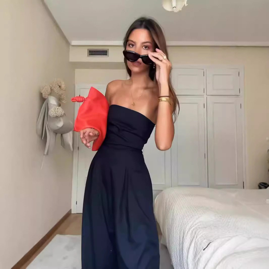 Women's Casual Backless Slim Fit Jumpsuit With Temperament