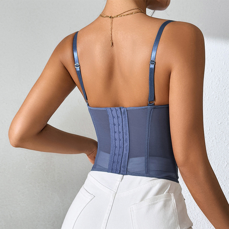 Fishbone Push-Up Camisole Vest – Eyelash Lace, See-Through, Pure Lust, Outerwear