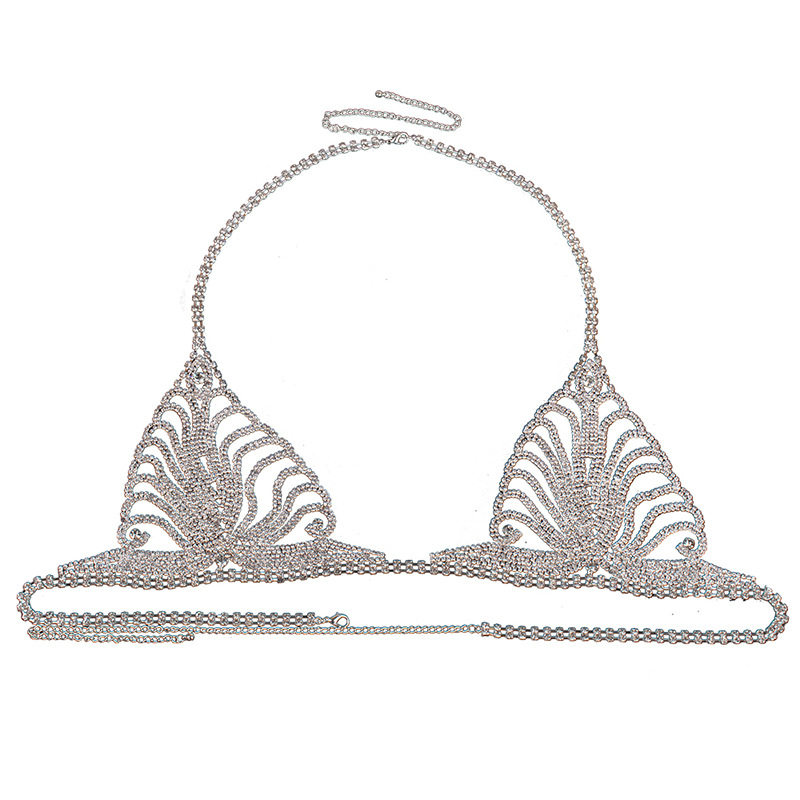Diamond-Encrusted Rhinestone Body Chain Set – Bra & Thong Underwear, Bikini Decoration