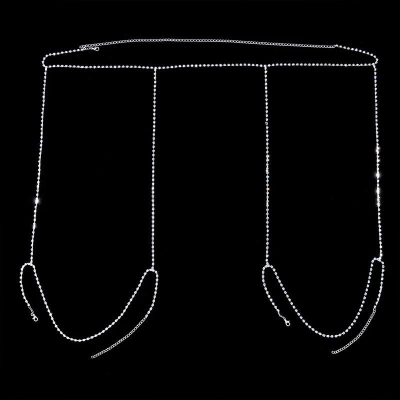 Butterfly Rhinestone Waist Chain Underwear Set – Nightclub Sexy Style
