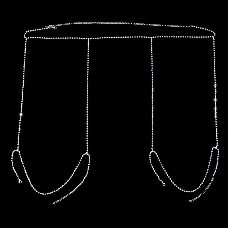 Butterfly Rhinestone Waist Chain Underwear Set – Nightclub Sexy Style