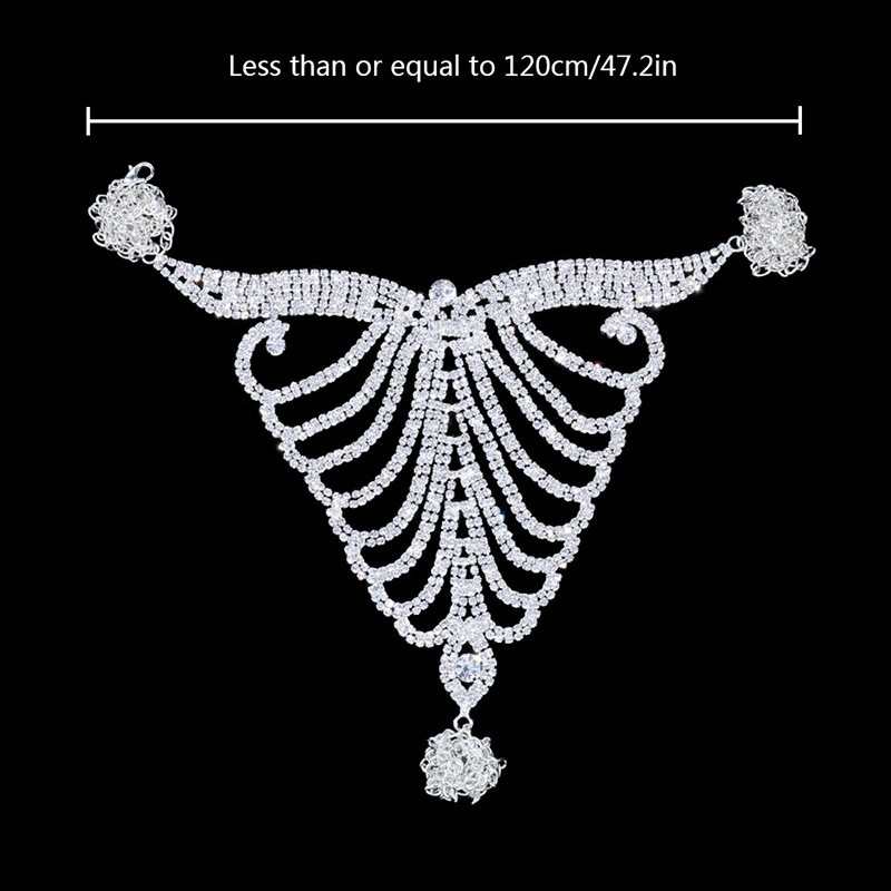 Butterfly Rhinestone Waist Chain Underwear Set – Nightclub Sexy Style