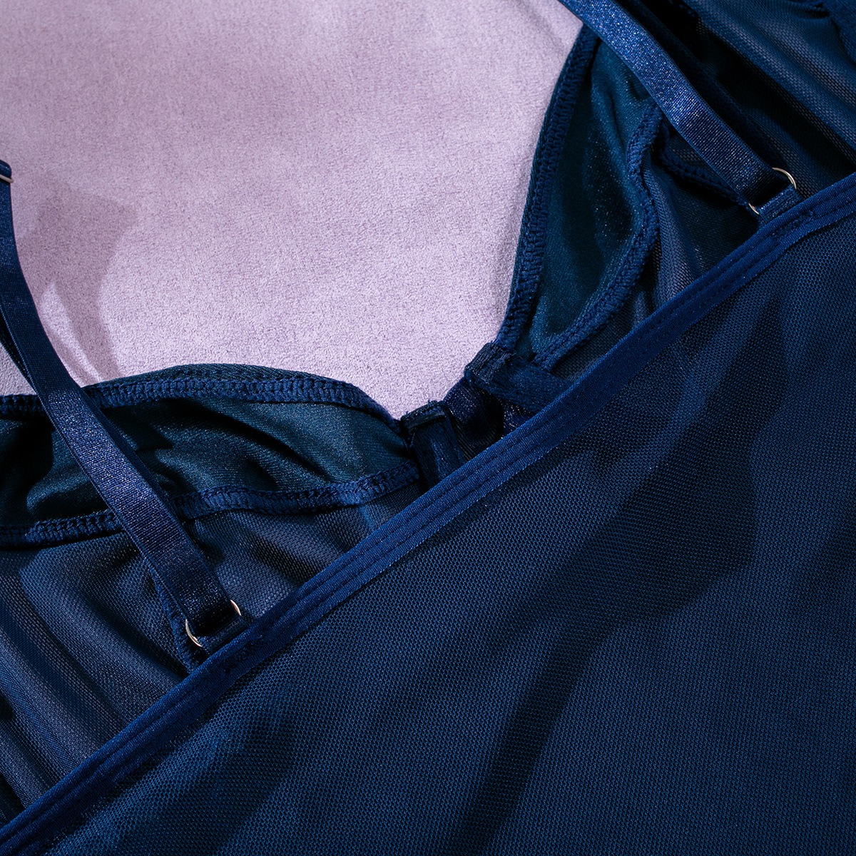 Sexy Sheer Minimalist Slim-Fit Women's Lingerie and Gloves Set