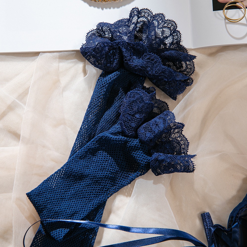 Lace Bodysuit Lingerie Set Criss Cross Straps