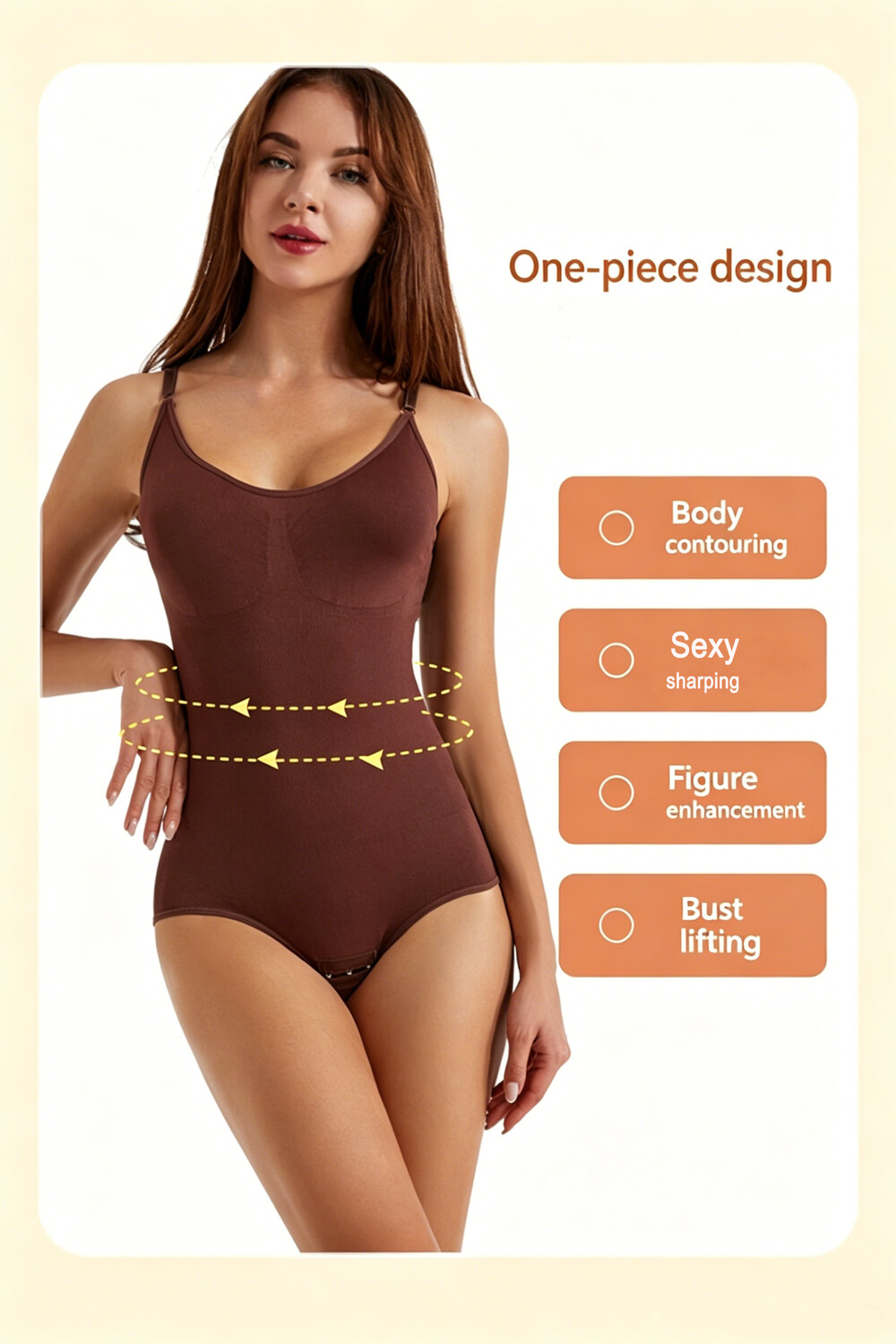 Sling One-Piece Body Shaper – Open Bust, Tummy & Waist Control, Postpartum Corset