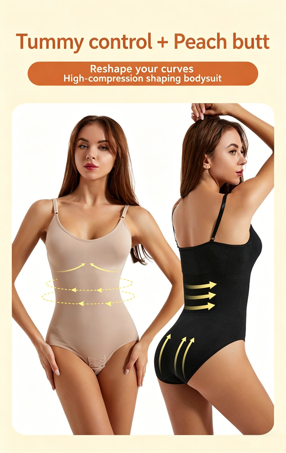 Sling One-Piece Body Shaper – Open Bust, Tummy & Waist Control, Postpartum Corset