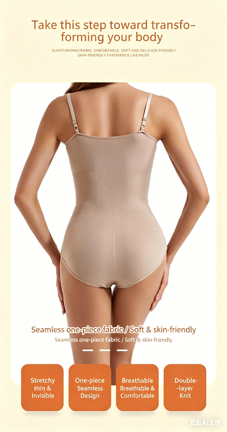 Sling One-Piece Body Shaper – Open Bust, Tummy & Waist Control, Postpartum Corset