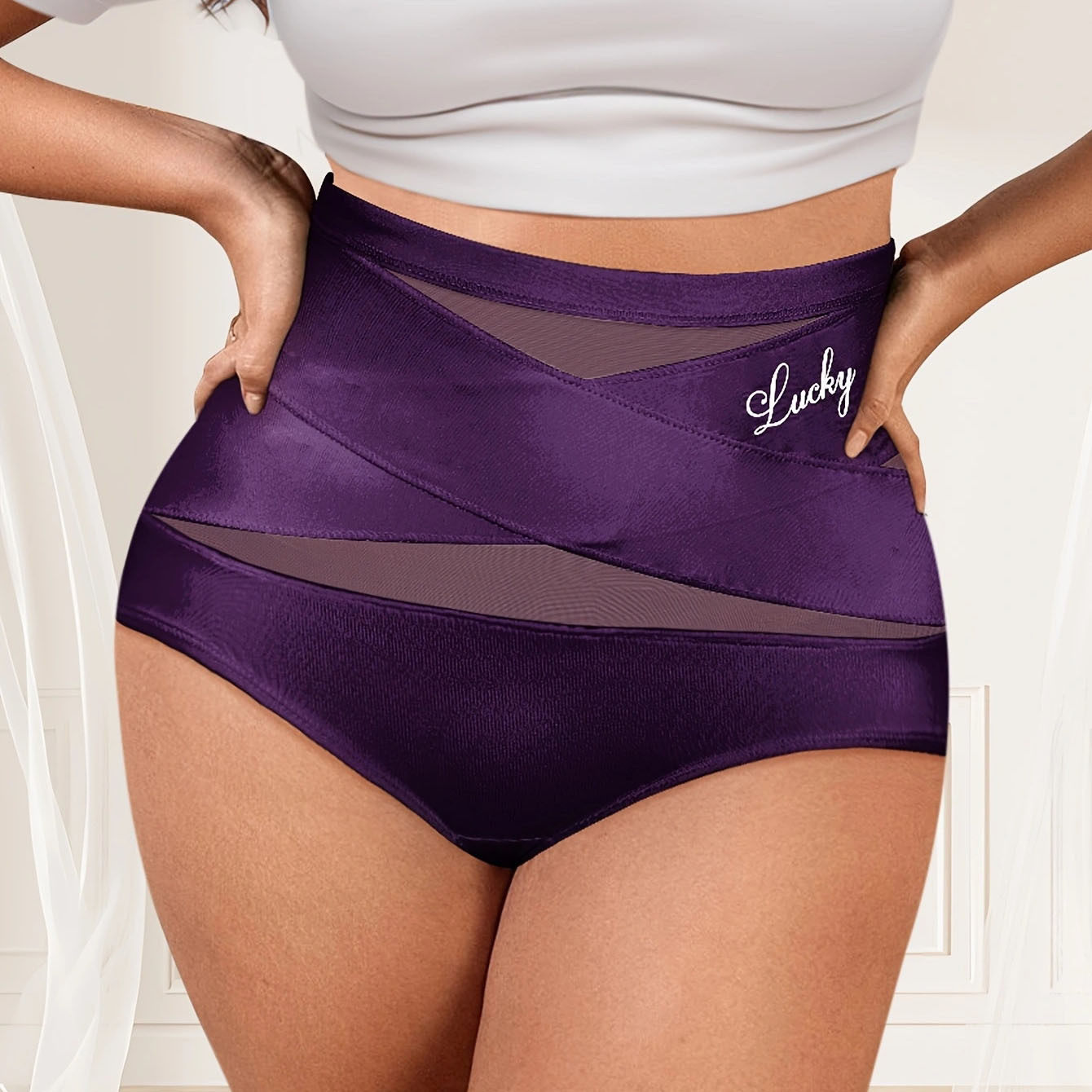 High-Waist Cross Compression Shaping Panties