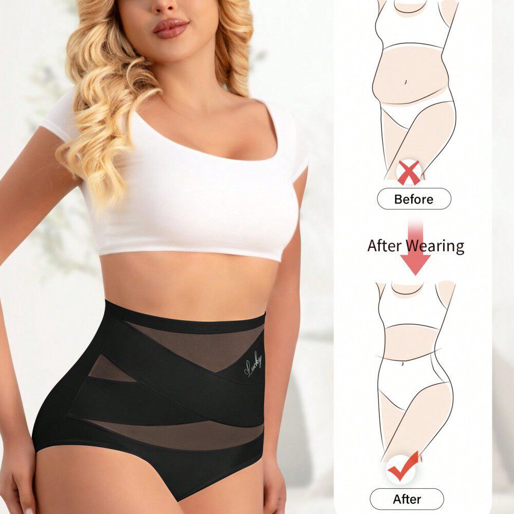 High-Waist Cross Compression Shaping Panties
