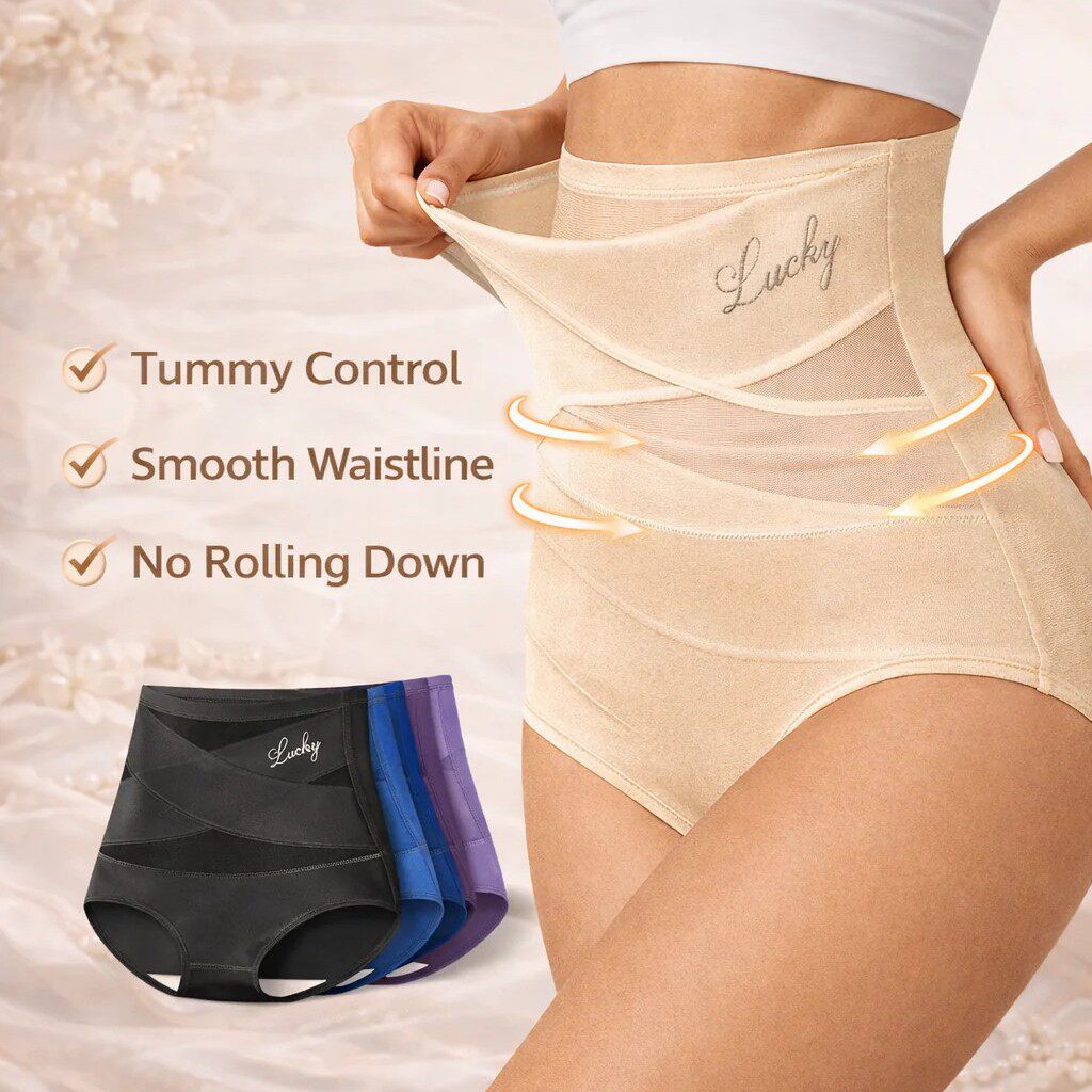 High-Waist Cross Compression Shaping Panties