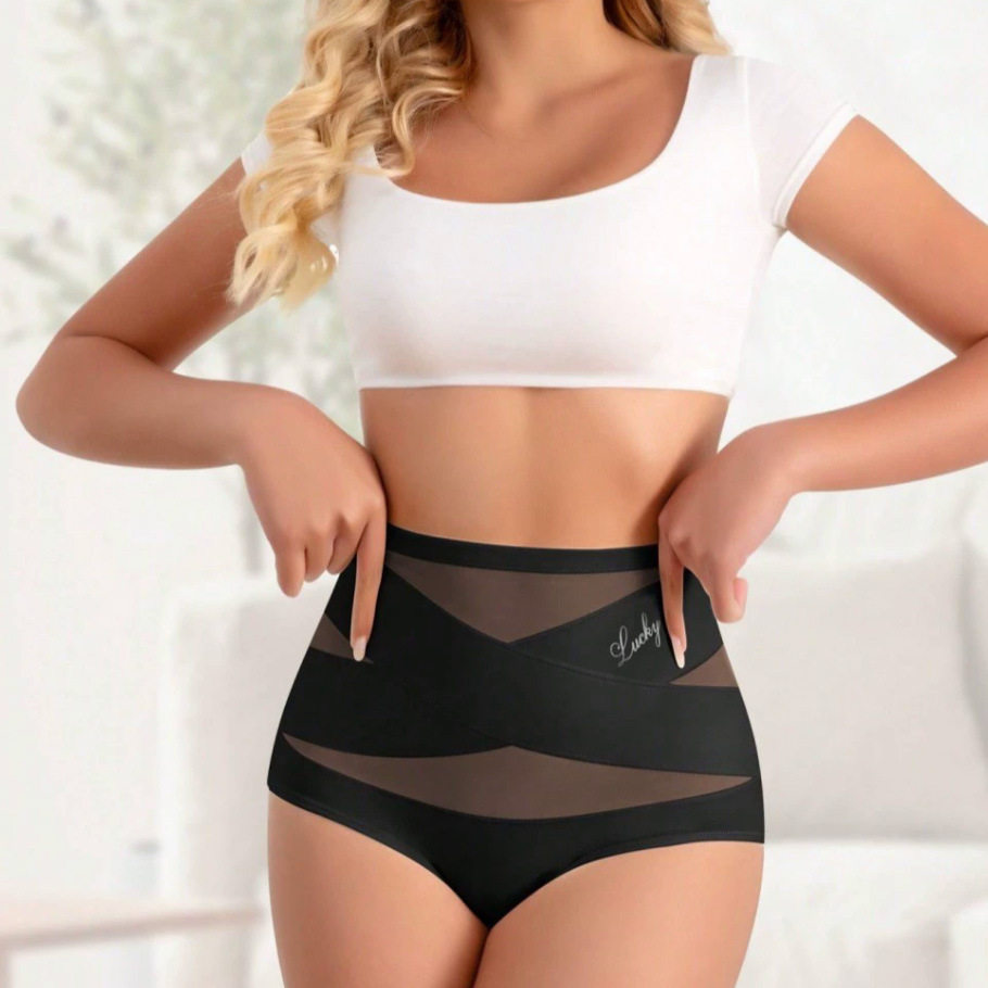 High-Waist Cross Compression Shaping Panties
