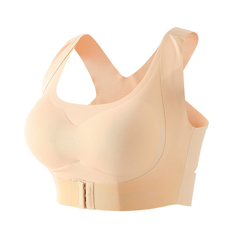 Front Closure Cross-Back Wireless Posture Bra