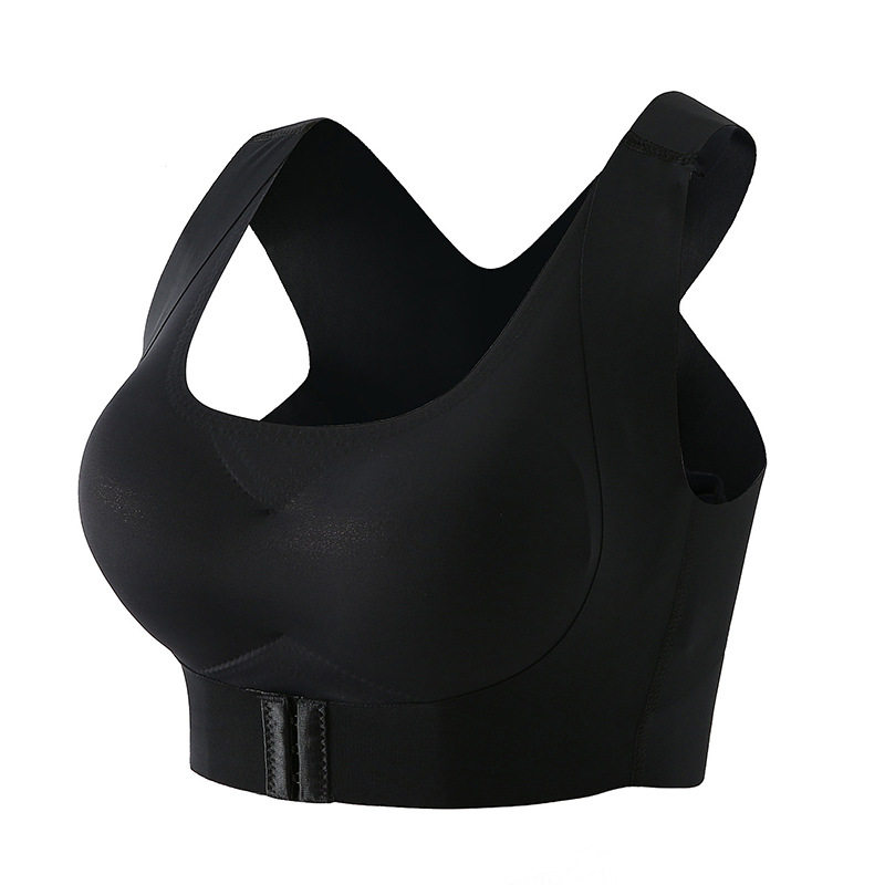 Front Closure Cross-Back Wireless Posture Bra