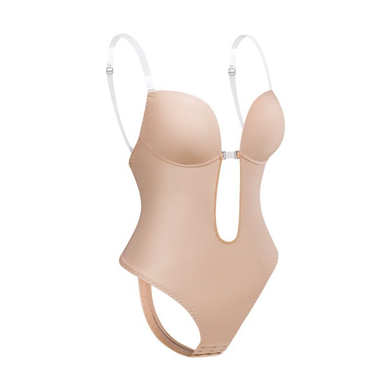Strapless U Plunge Thong Bodysuit