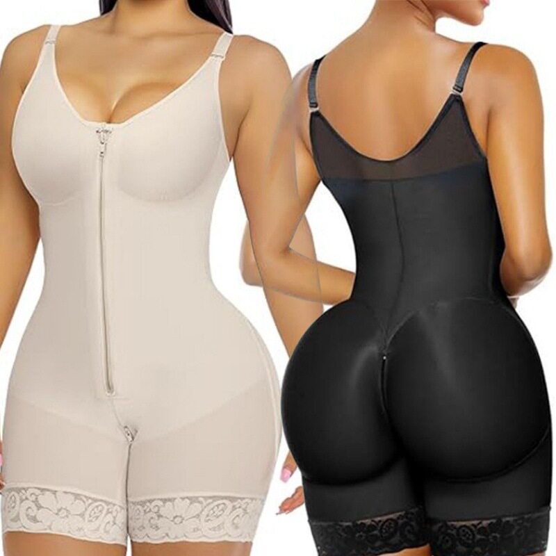 Tummy Control Butt Lifter Shaper with Zipper Crotch Fajas Colombianas