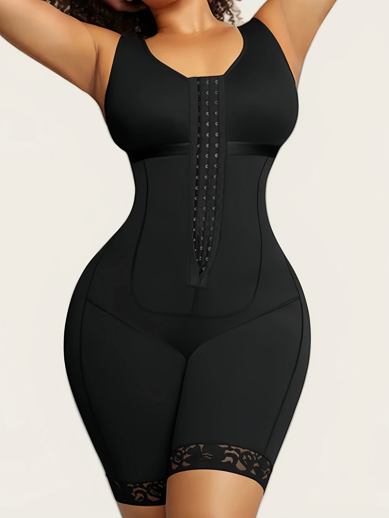 Large Size Body Shaper Jumpsuit – Waist Corset, Tummy Control & Butt Lift, Tight-Fitting Shapewear