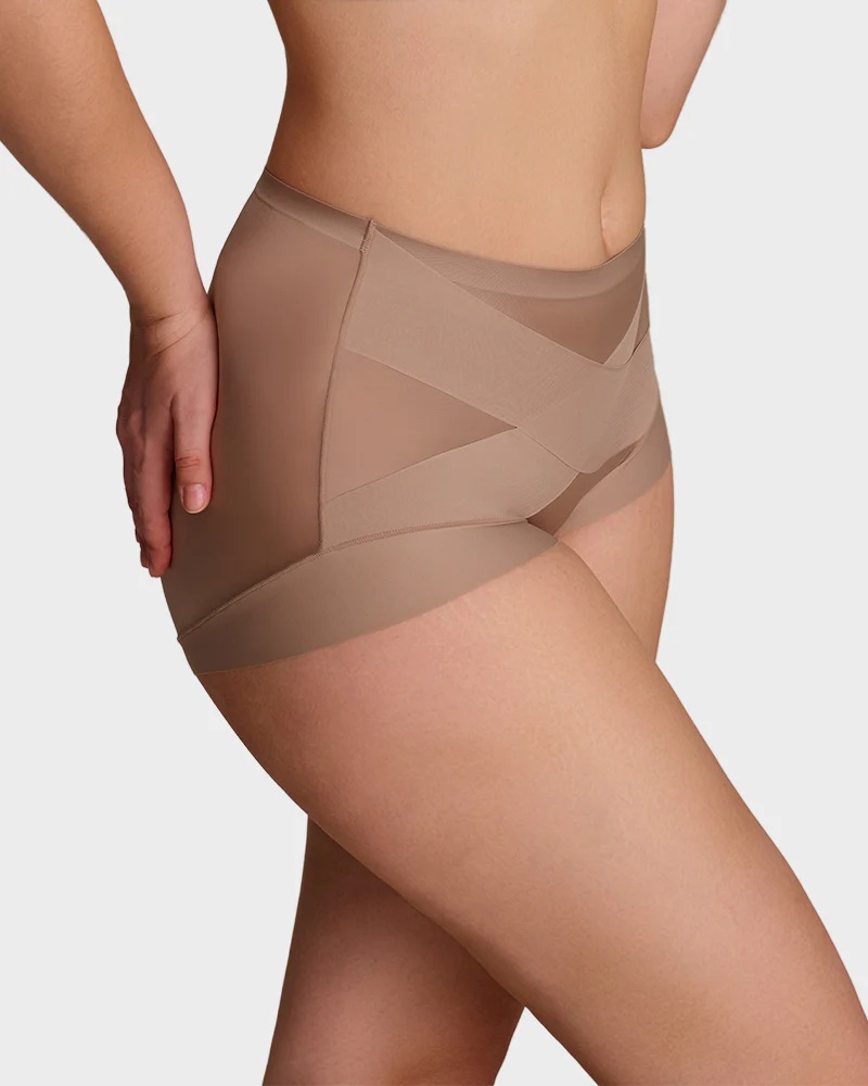 High-Waist Cross Compression Shaping Panties