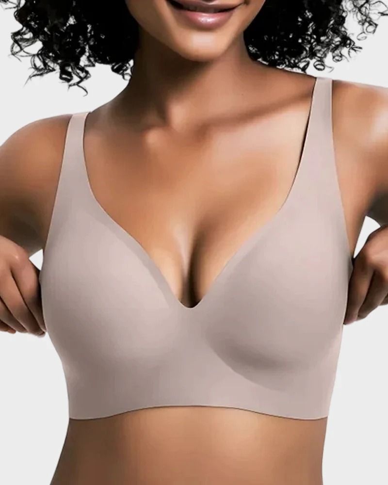 Seamless Deep V Push-Up Wireless Bra