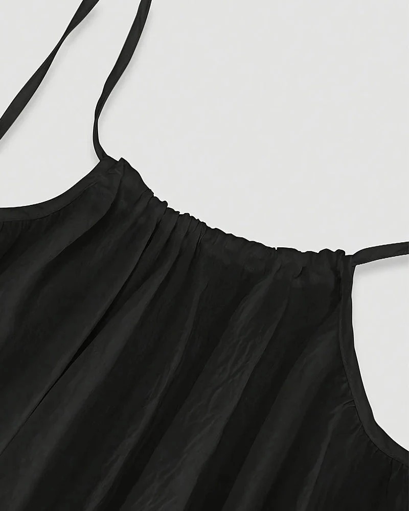 Women's Solid Color Backless Cami Dress