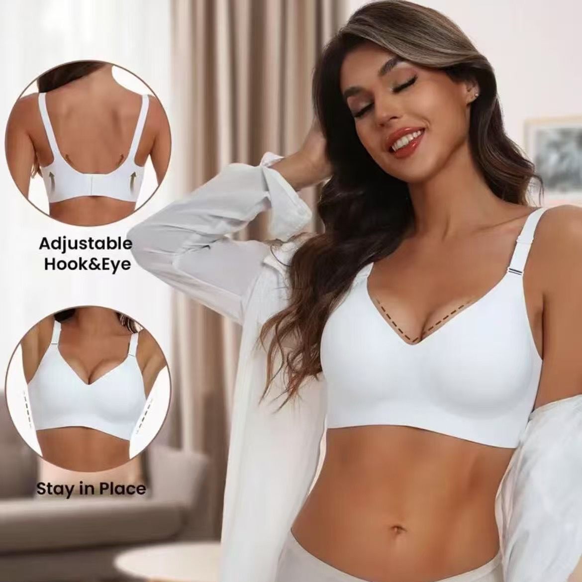 Seamless Soft Comfort Jelly Strip Wireless Bra