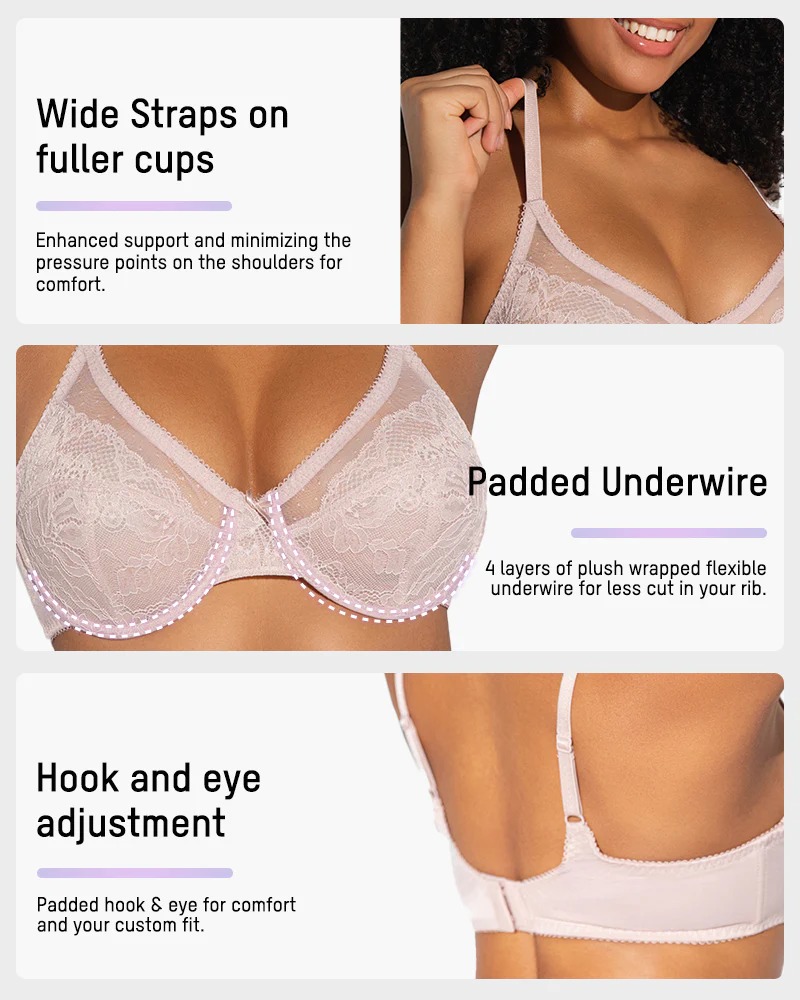 Full Coverage Lace Minimizer Bra