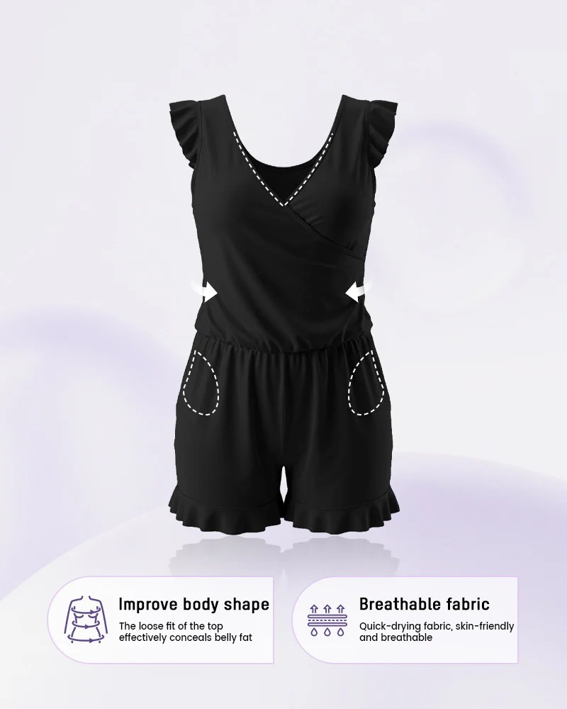 Built-in Bra Swim Romper