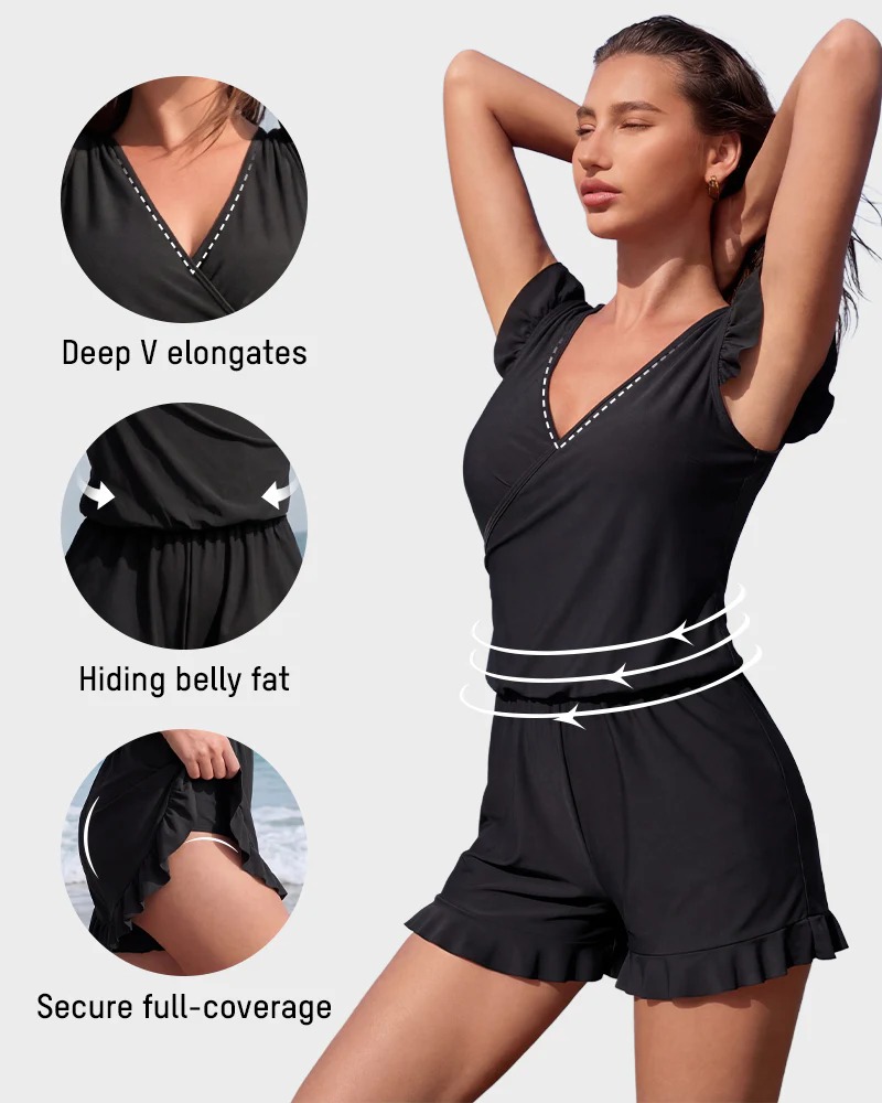 Built-in Bra Swim Romper