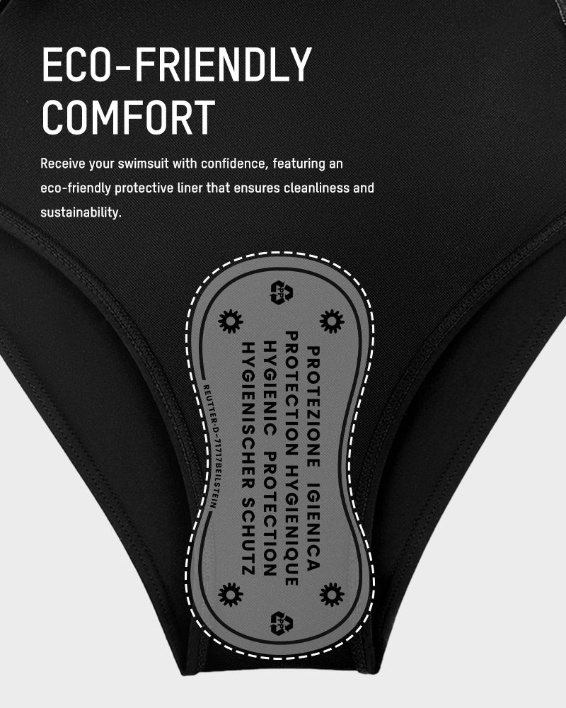 Full Coverage Retro Sexy Color Block Swimwear