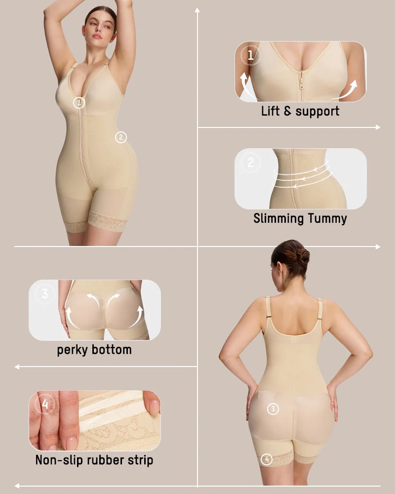 Tummy Control Butt Lifter Shaper with Zipper Crotch