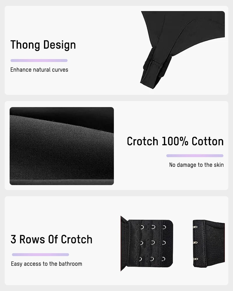 Strapless U Plunge Thong Bodysuit