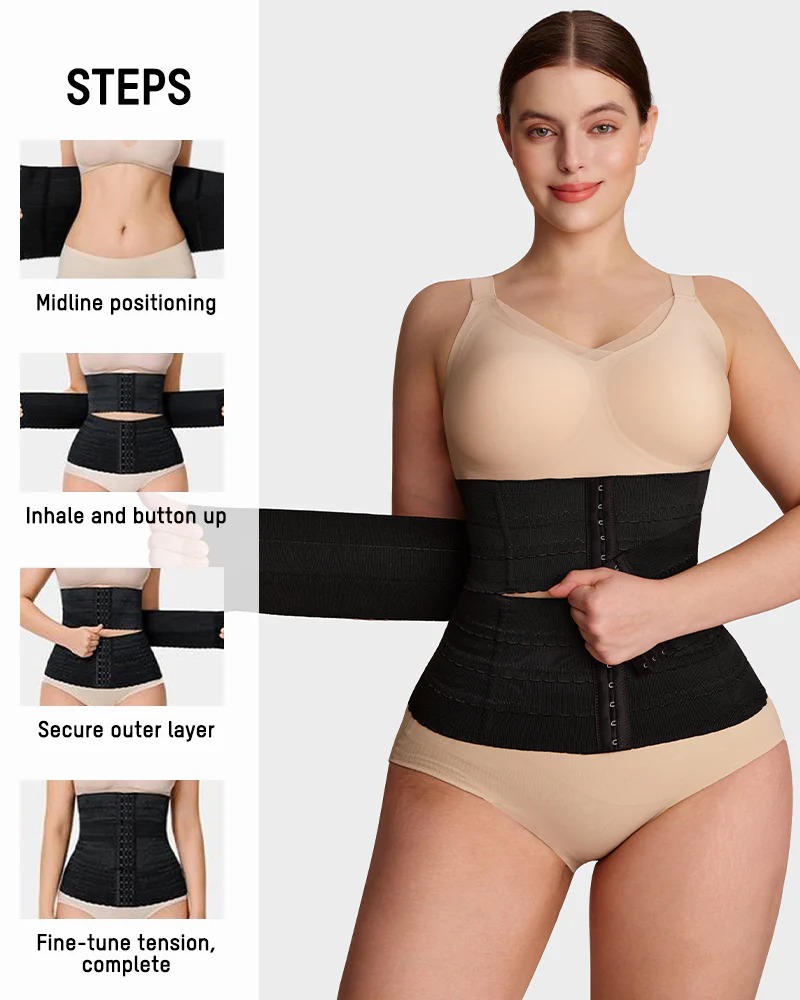 Segmented Waist Trainer Corset with Steel Bones