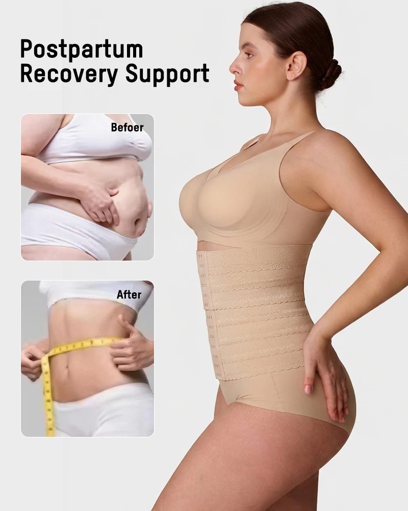 Segmented Waist Trainer Corset with Steel Bones