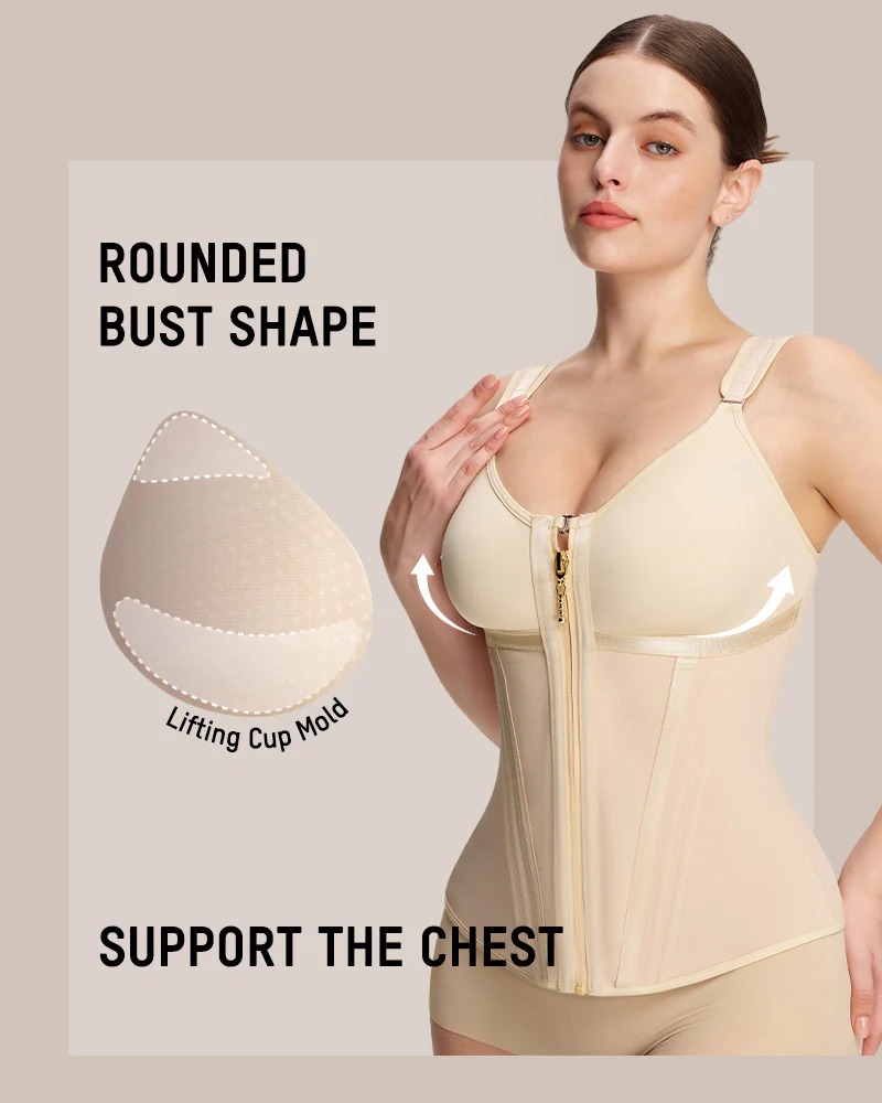 Double-Layer Tummy Control Waist Shaper Girdle With Bra