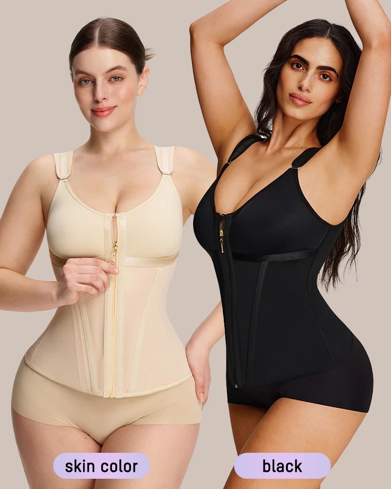 Double-Layer Tummy Control Waist Shaper Girdle With Bra