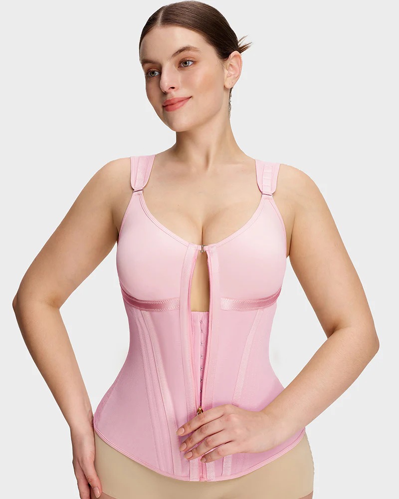 Double-Layer Tummy Control Waist Shaper Girdle With Bra