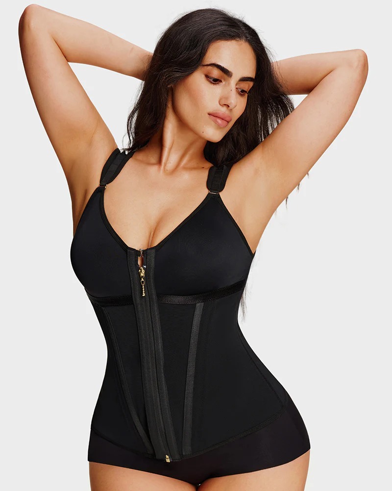 Double-Layer Tummy Control Waist Shaper Girdle With Bra