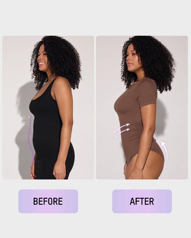Seamless Round Neck Short Sleeve Bodysuit