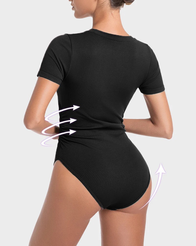 Seamless Round Neck Short Sleeve Bodysuit