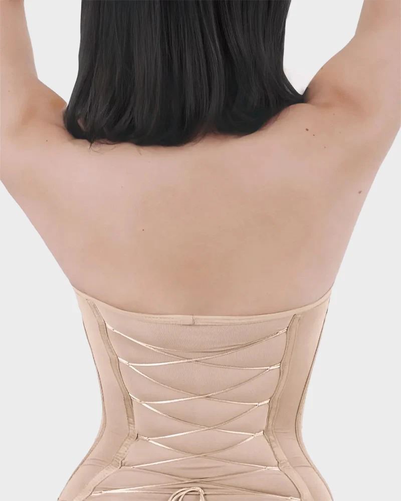 Back Lace-Up Seamless Shapewear Bodysuit